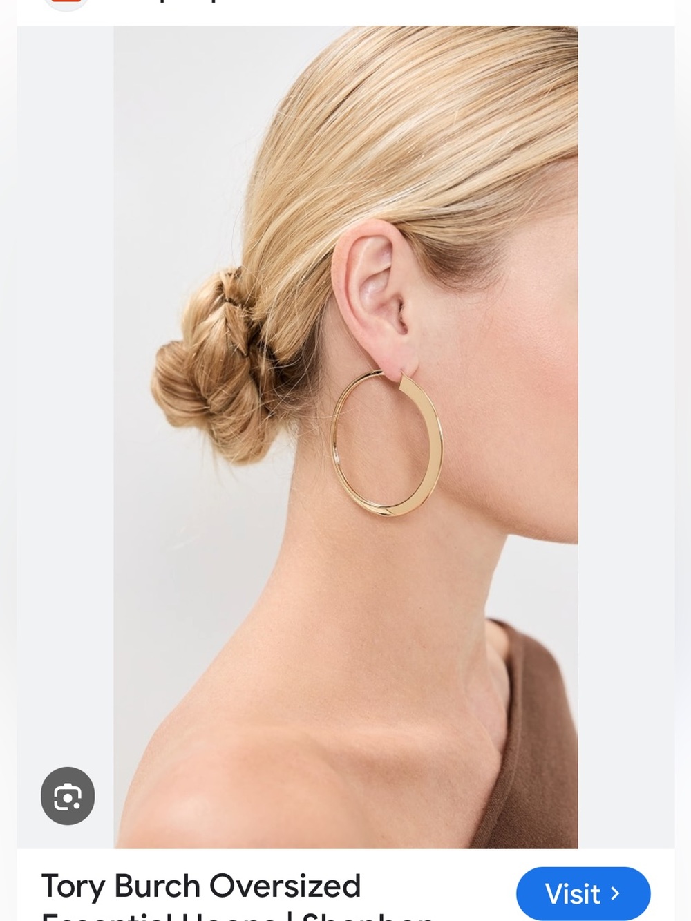 Tory Burch Polished Gold Large Hoop Earrings